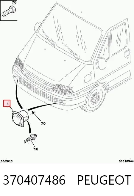 Lampa przeciwmgielna lewa/prawa 370407486 Peugeot/Citroen