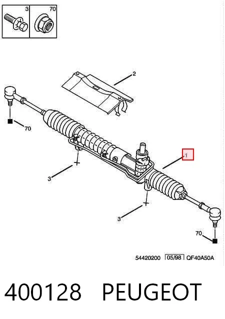 Listwa kierownicza (maglownica) 400128 Peugeot/Citroen