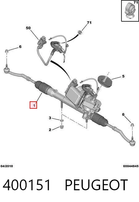 Listwa kierownicza (maglownica) 400151 Peugeot/Citroen