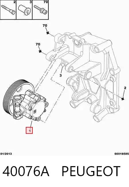 Pompa wspomagania hydraulicznego kierownicy 40076A Peugeot/Citroen