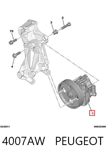 Pompa wspomagania hydraulicznego kierownicy 4007AW Peugeot/Citroen