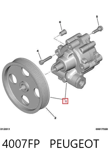 Pompa wspomagania hydraulicznego kierownicy 4007FP Peugeot/Citroen