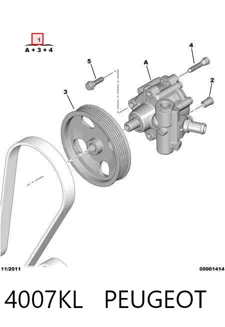 Pompa wspomagania hydraulicznego kierownicy 4007KL Peugeot/Citroen