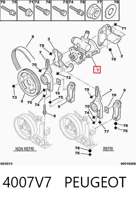 Pompa wspomagania hydraulicznego kierownicy 4007V7 Peugeot/Citroen