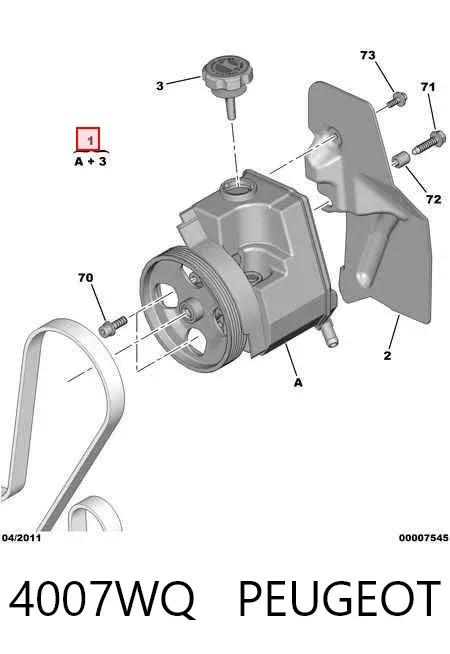 Pompa wspomagania hydraulicznego kierownicy 4007WQ Peugeot/Citroen