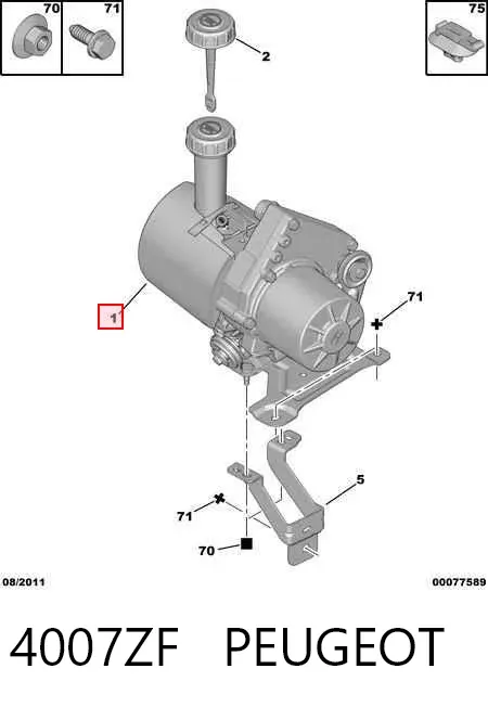 Pompa wspomagania hydraulicznego kierownicy 4007ZF Peugeot/Citroen