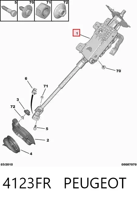 Kolumna (wał) kierownicza (kierownicy) Citroen C4 GRAND PICASSO I