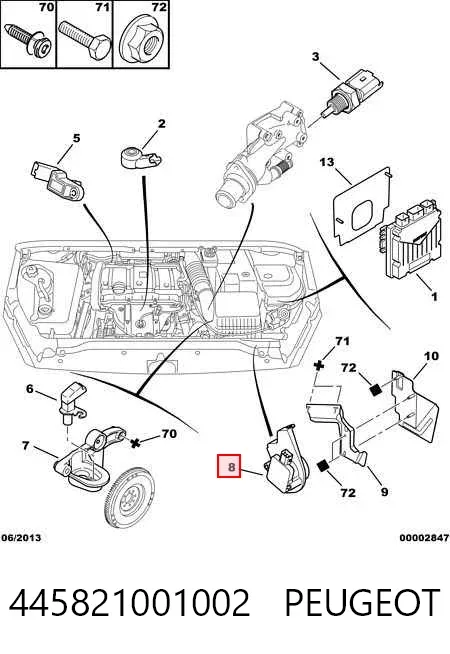 Czujnik położenia pedału przyspieszenia (gazu) 445821001002 Peugeot/Citroen