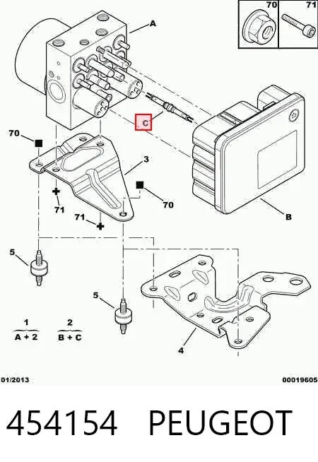 Sterownik ABS  hydrauliczny Citroen C5 I