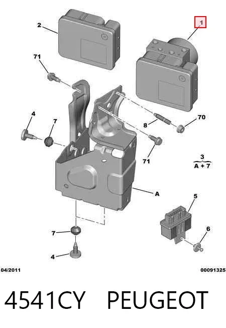 Sterownik ABS  hydrauliczny Peugeot 207 WA, WC