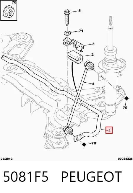 Stabilizator przedni Citroen C3 I