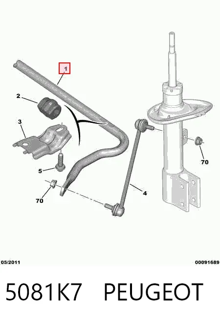 Stabilizator przedni Citroen C4 GRAND PICASSO I