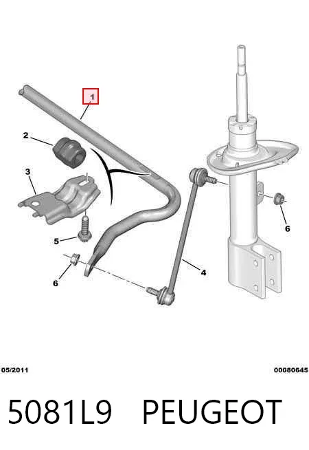 Stabilizator przedni 5081L9 Peugeot/Citroen