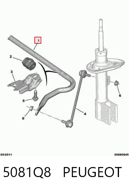 Stabilizator przedni 5081Q8 Peugeot/Citroen