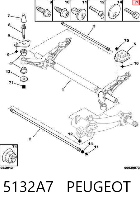 Listwa kierownicza (maglownica) 5132A7 Peugeot/Citroen