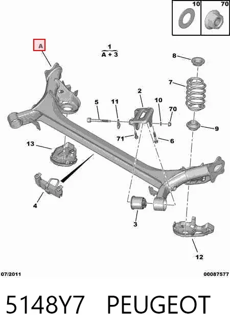 Korpus osi tylnej Citroen C4 II
