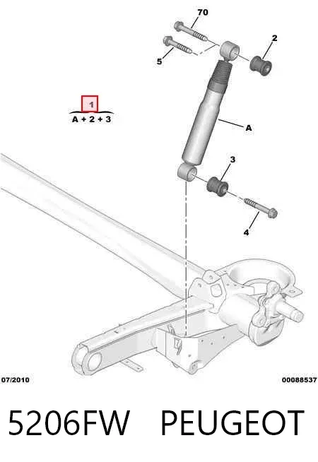 Amortyzator tylny 5206FW Peugeot/Citroen