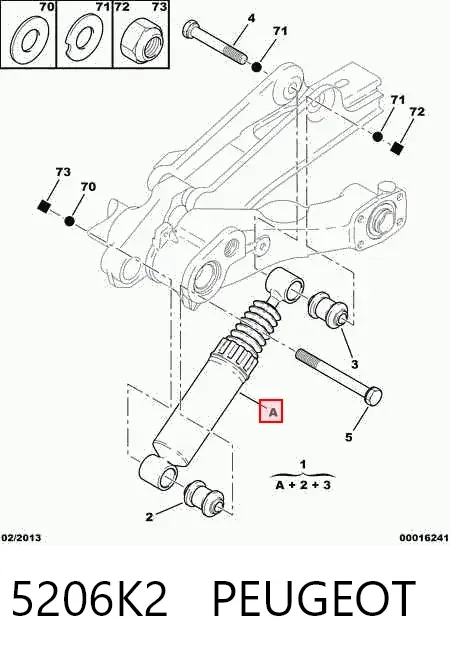 Amortyzator tylny 5206K2 Peugeot/Citroen