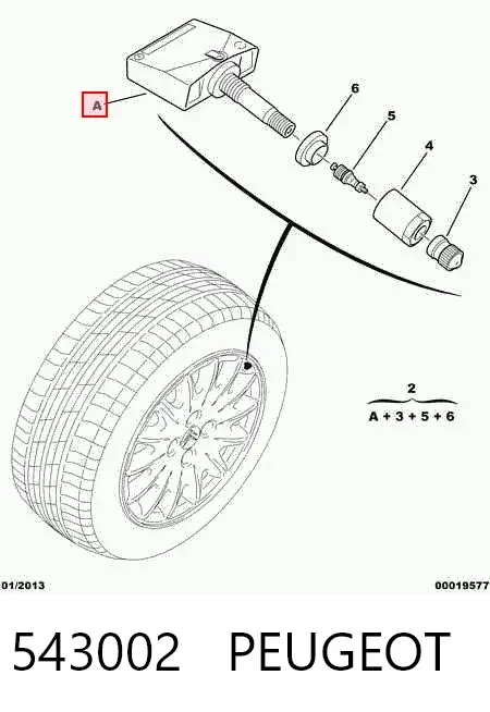 Czujnik ciśnienia w oponach Citroen C5 I