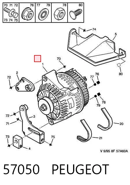 Alternator 57050 Peugeot/Citroen