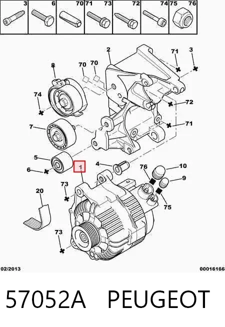 Alternator 57052A Peugeot/Citroen