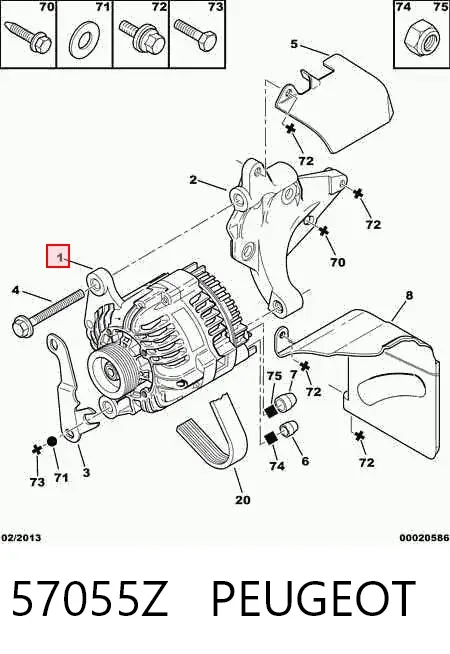Alternator 57055Z Peugeot/Citroen