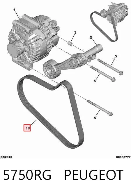 Pas napędowy mechanizmów 5750RG Peugeot/Citroen