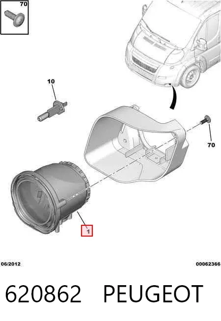 Lampa przeciwmgielna lewa/prawa 620862 Peugeot/Citroen