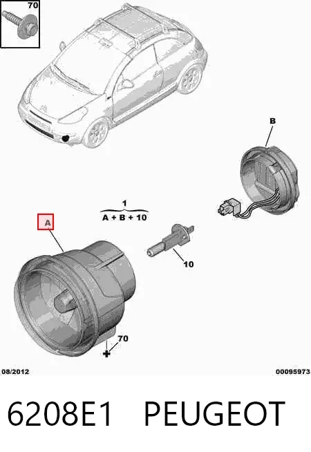Lampa przeciwmgielna lewa/prawa 6208E1 Peugeot/Citroen