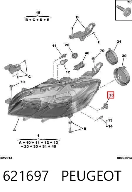 Żarówka halogenowa 621697 Peugeot/Citroen