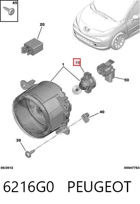 Żarówka lampy przeciwmgielnej 6216G0 Peugeot/Citroen