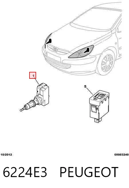 Korektor swiatel Peugeot 307 3A, 3C