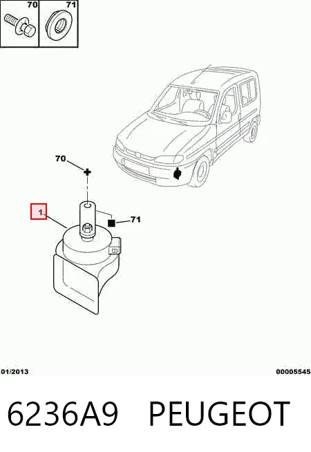 Sygnał dźwiękowy (klakson) Citroen Berlingo M