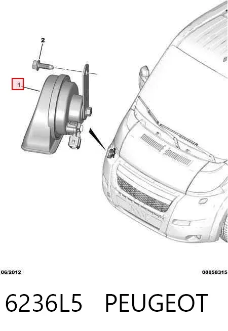 Sygnał dźwiękowy (klakson) Peugeot Boxer III