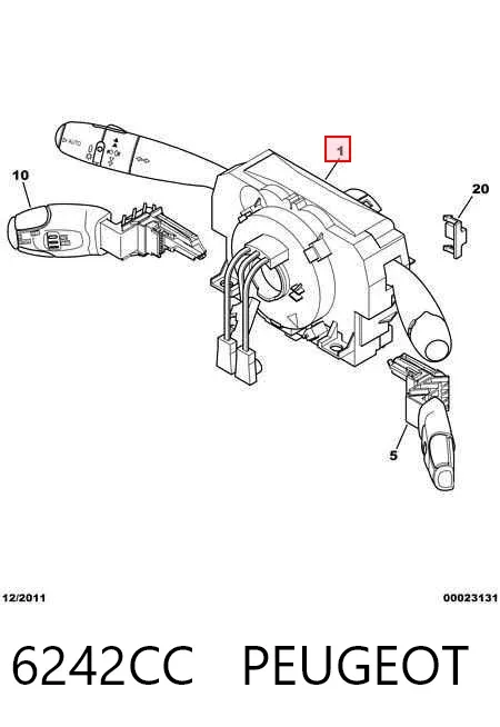Przełącznik zespolony, w komplecie 6242CC Peugeot/Citroen