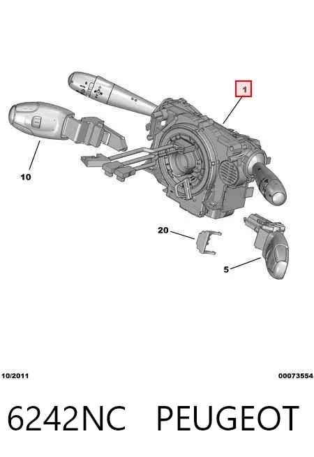 Przełącznik zespolony, w komplecie Peugeot 407 6D