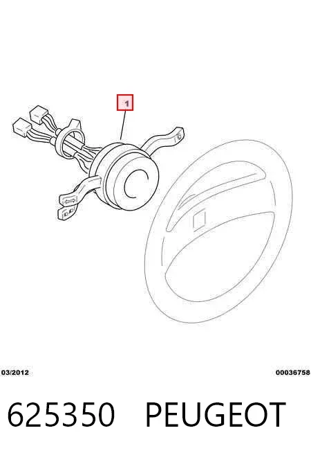 Przełącznik zespolony, w komplecie 625350 Peugeot/Citroen