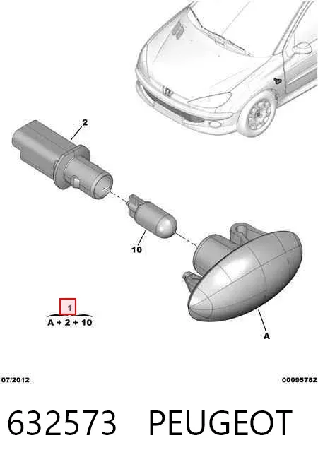 Powtarzacz kierunkowskazu na błotniku 632573 Peugeot/Citroen