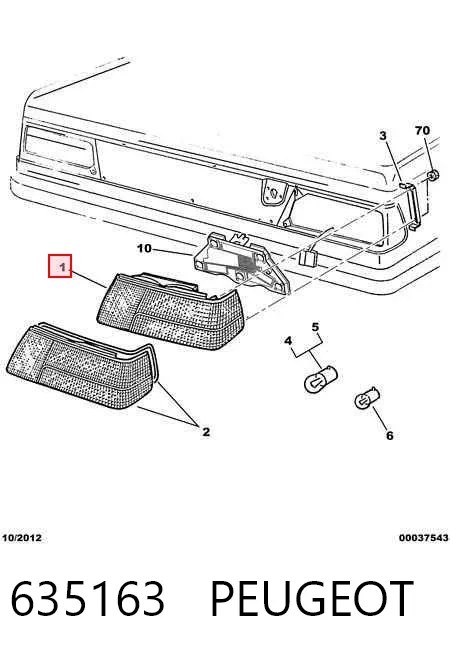 Lampa zespolona tylna prawa Peugeot 405 I