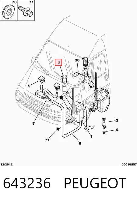Korek zbiornika spryskiwacza Peugeot Boxer II