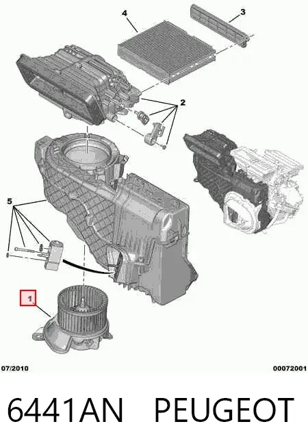 Silniczek wentylatora nagrzewnicy (ogrzewacza wnętrza) Fiat Tipo EGEA