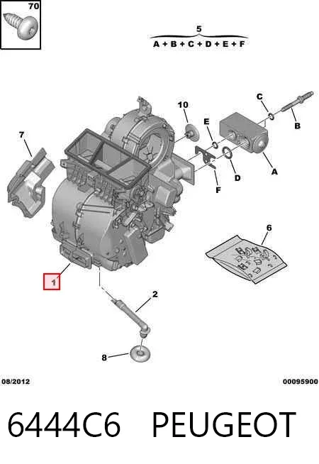 Parownik klimatyzacji 6444C6 Peugeot/Citroen