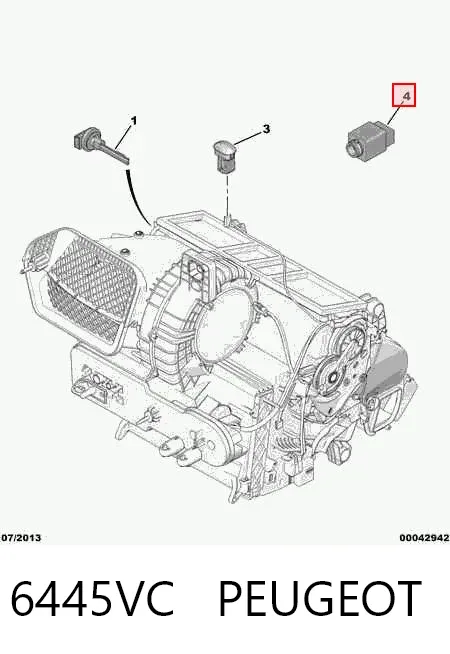 Czujnik temperatury wewnętrznej Peugeot 407 SW