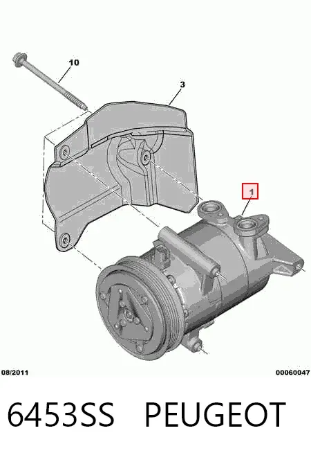 Sprężarka klimatyzacji 6453SS Peugeot/Citroen
