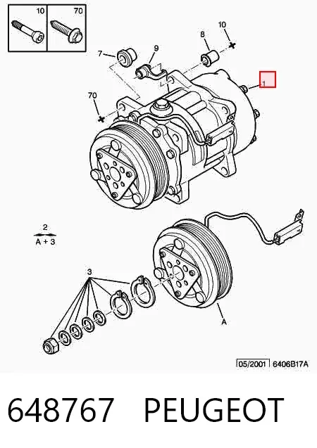 Sprężarka klimatyzacji 648767 Peugeot/Citroen
