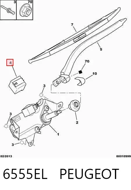 Przekaźnik sterownika wycieraczek 6555EL Peugeot/Citroen