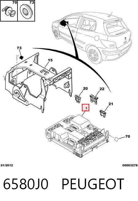 Blok komfortu Peugeot 307 3A, 3C