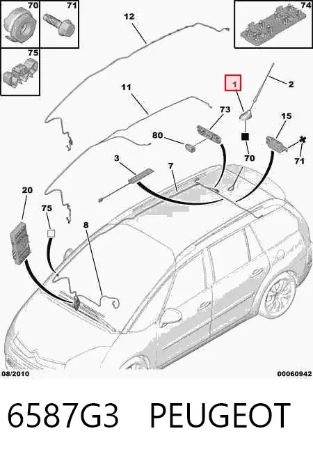 Antena Citroen C3 II
