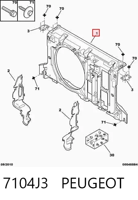 Osłona chłodnicy kompletna (panel mocowania reflektorów) Citroen C5 I