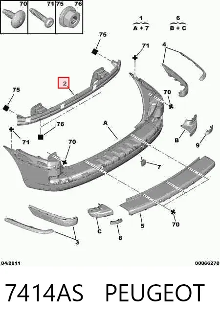 Wzmocnienie zderzaka tylnego Citroen C8 EA, EB